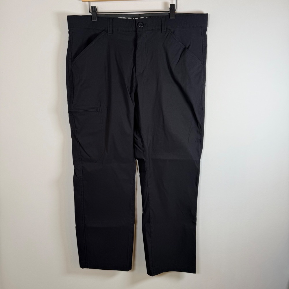 Eddie Bauer Men's 38x29 Rainier Tech Pants Hiking Trail Lightweight Black Cargo